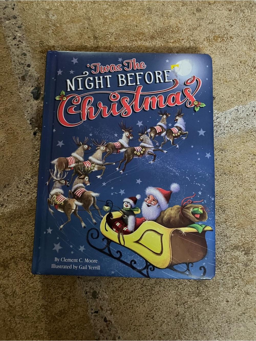 Twas The Night Before Christmas - Blue Holiday Hardcover Book